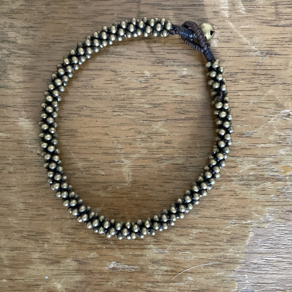 🌼3x10🌼 Bronze Beaded anklet